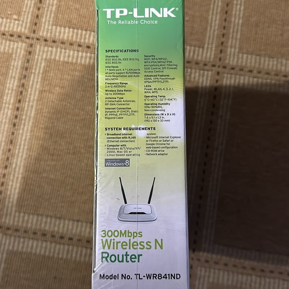 NIB TP-LINK 300Mbps WIRELESS N ROUTER - Picture 4 of 5